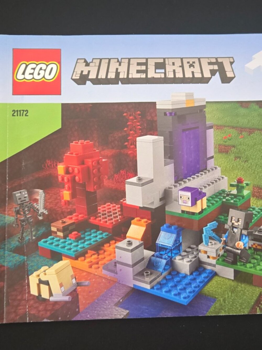 LEGO Minecraft 21172 The Ruined Portal Instruction Manual Book Only